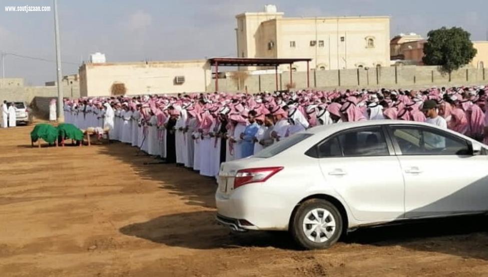 جموع غفيرة من محافظات منطقة جازان يشيعون المعلم  محمد مروحي ووالدته وأخته