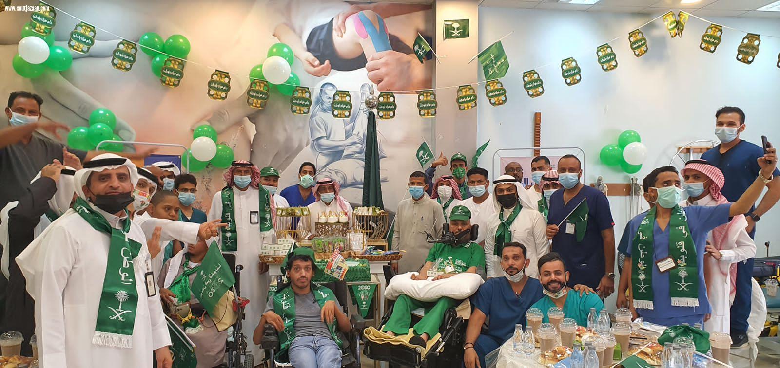 مركز  التأهيل الشامل بجازان قسم الذكوريحتفي باليوم الوطني ٩١