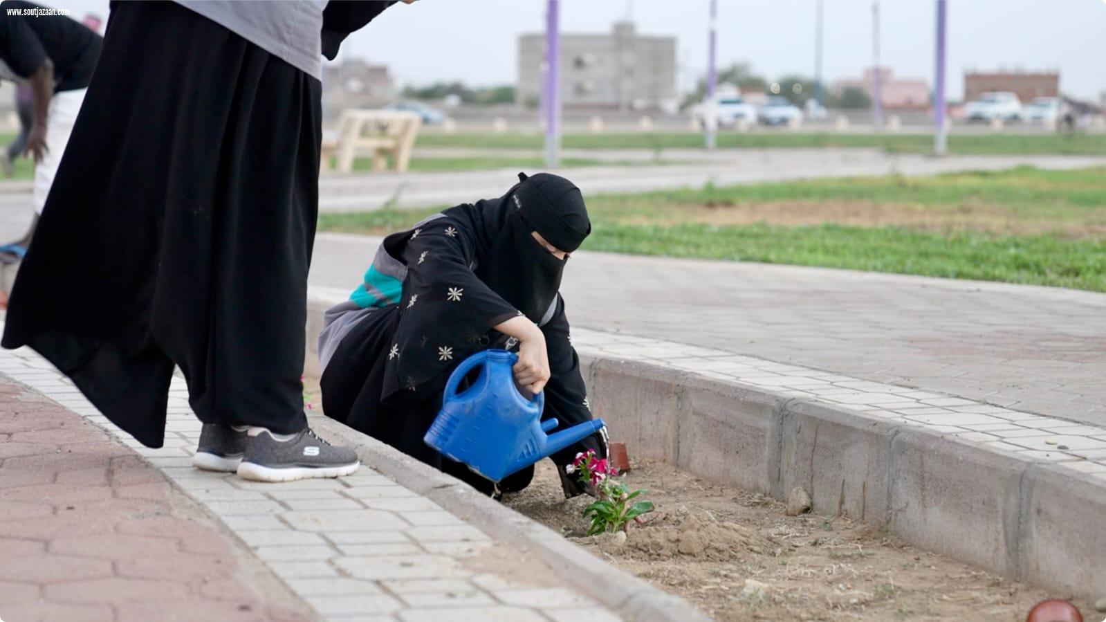 بلدية محافظة صبيا تنفذ مبادرة للتشجير تحت شعار صبيا الخضراء