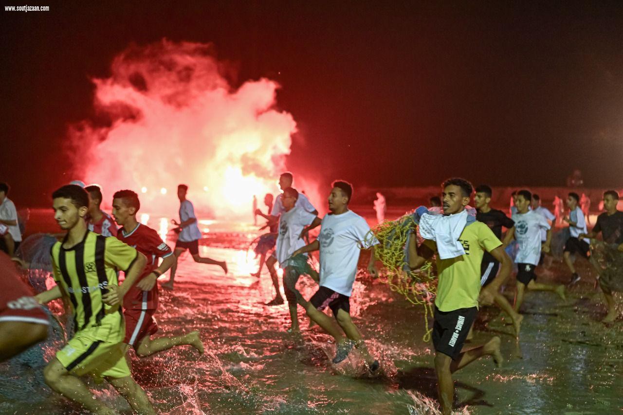 سمو أمير منطقة جازان يشارك بحضور سمو نائبه أهالي فرسان صيد سمك الحريد