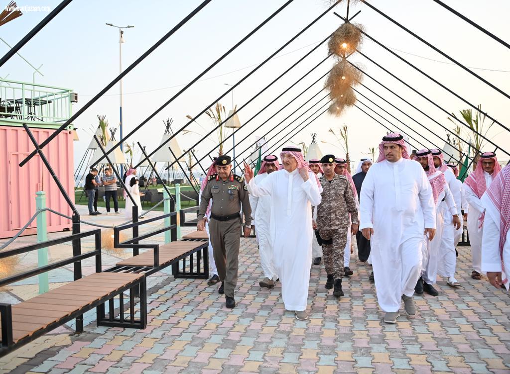 سموُّ أميرِ منطقة جازان يتفقَّد الشاطئ السياحي بمركز الشقيق التابع لمحافظة الدرب