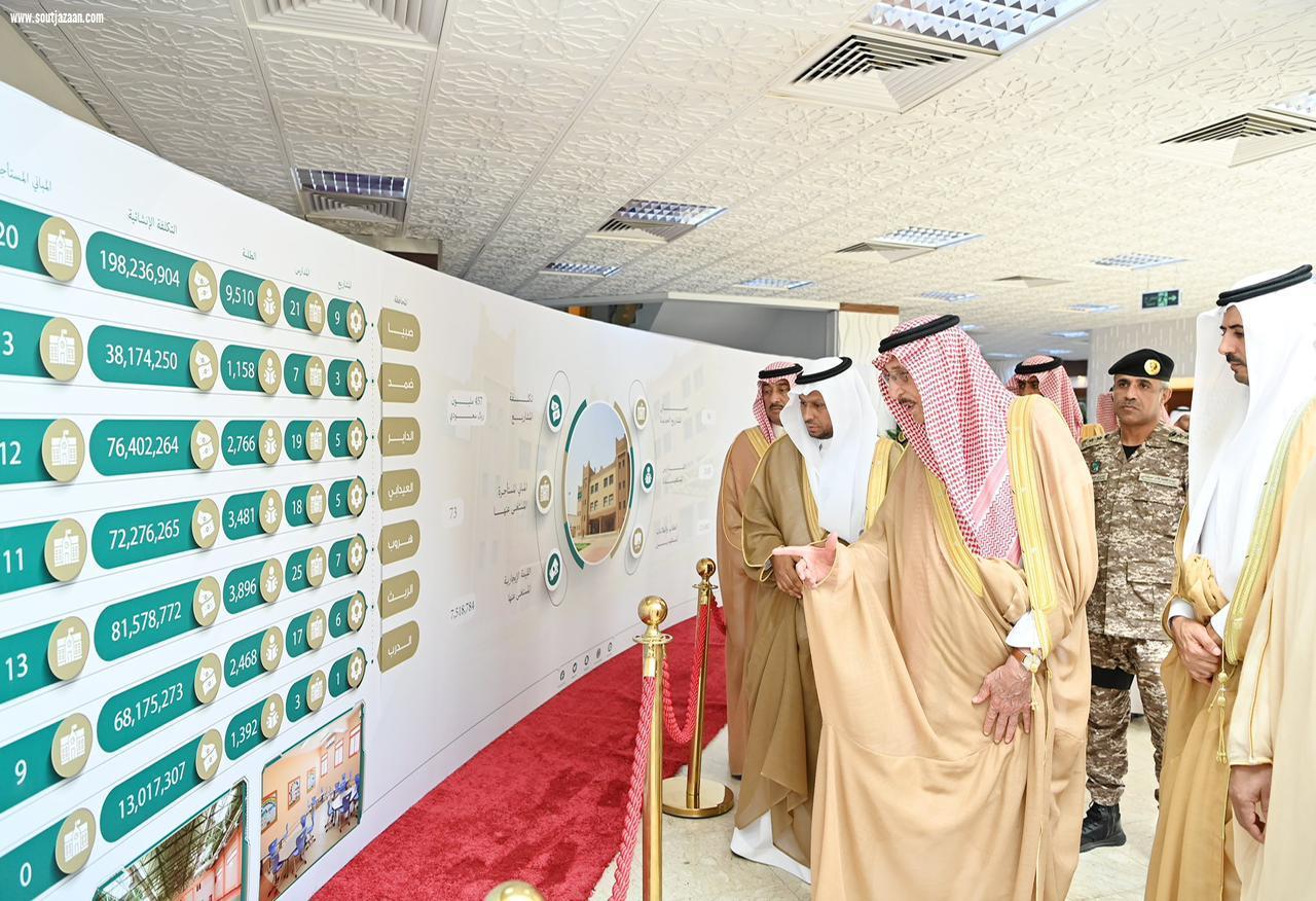 سمو أمير جازان يرعى حفل اليوم الوطني الـ 92 بتعليم صبيا ويدشّن مشروعات بأكثر من ٤٥٧ مليون ريال