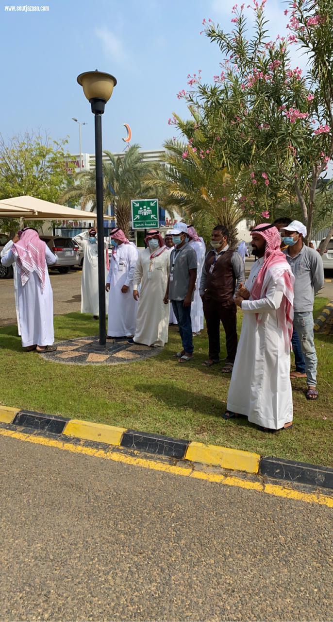 تجربة فرضية لإخلاء مبنى فرع وزارة الموارد البشرية والتنمية الاجتماعية بجازان
