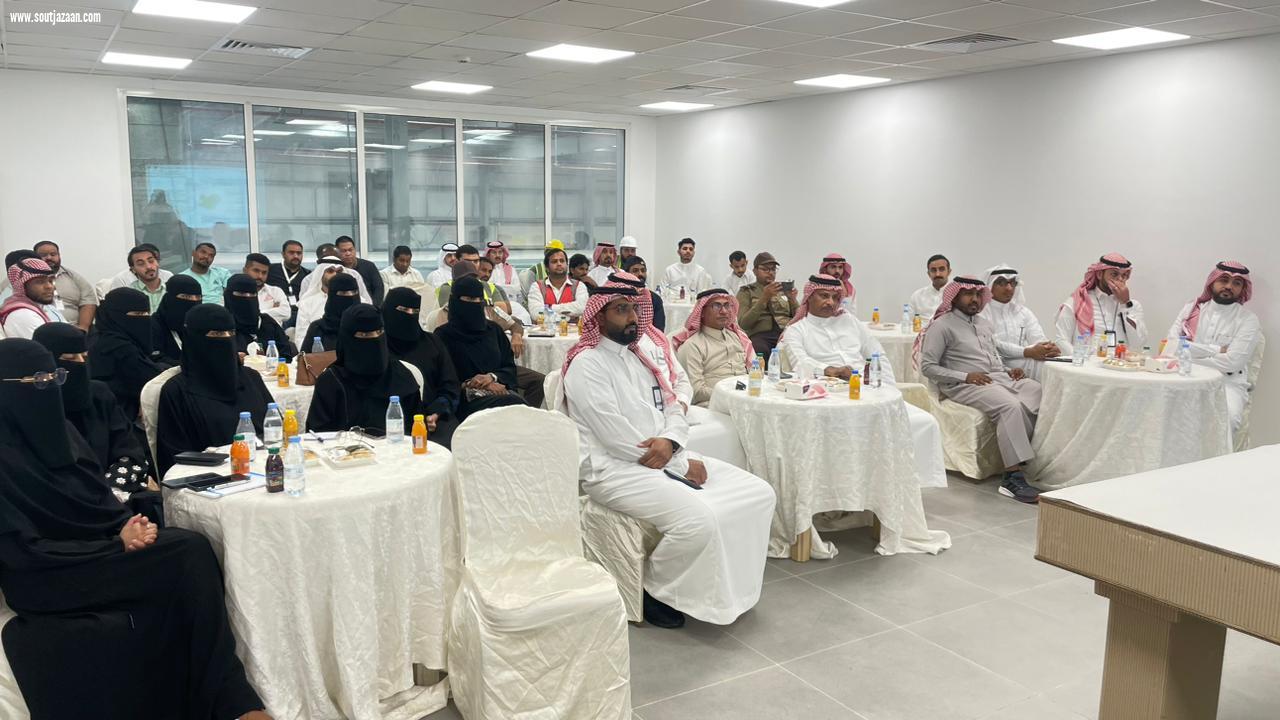 الموراد البشريه بجازان تنظم فعالية توعوية بمناسبة اليوم العالمي للسلامة والصحة المهنية بالتعاون مع هيئة مدن 