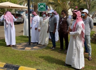 تجربة فرضية لإخلاء مبنى فرع وزارة الموارد البشرية والتنمية الاجتماعية بجازان