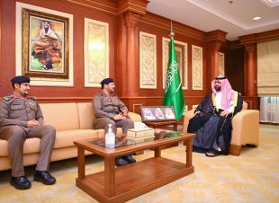 سمو نائب أمير منطقة جازان يستقبل مدير الدفاع المدني بالمنطقة المعين حديثاً