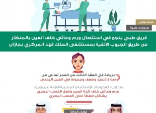 فريق طبي ينجح في إستئصال ورم وعائي خلف العين بالمنظار عن طريق الجيوب الأنفية بمستشفى الملك فهد بجازان